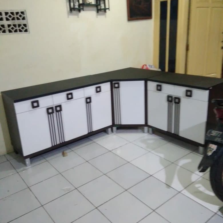 meja dapur serbaguna Leter L uk.2 mtr x 160